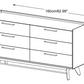 Rainier Double Dresser and High Chest Drawers in White